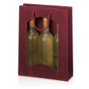 Tragetasche "Offene Welle Bordeaux" 3er mit...