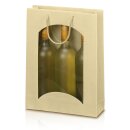 Tragetasche "Offene Welle Creme" 3er mit Fenster