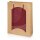 Tragetasche "Natura Style Bordeaux" 3er Fenster, Kraftpapier Kordel und Innenseite Bordeaux