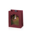 Tragetasche "Offene Welle Bordeaux" -S- mit...
