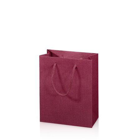 Tragetasche "Satina Bordeaux" -S-, Strukturpapier (vormals BB)