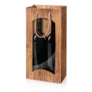 Tragetasche "Timber" 2er mit Fenster, Kraftpapier