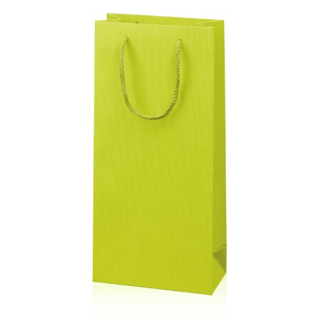 Tragetasche "Linea Limette" 2er, Strukturpapier