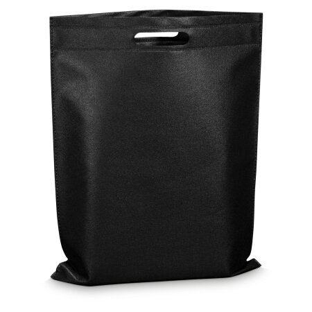 Einkaufstasche "Vlies Schwarz" (non-woven), 3er, 450x350mm