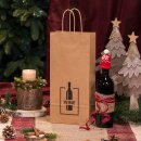 Einkaufstasche "WINEBOTTLE" 2er mit Einlage, Kraftpapier
