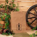 Einkaufstasche "WINEBOTTLE" 3er mit Einlage, Kraftpapier