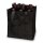 Einkaufstasche "Vlies Schwarz" (non-woven), 6er mit Trenner