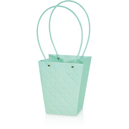 Tragetasche "Carry" Mint mit 3D Prägung, Strukturpapier