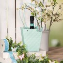 Tragetasche "Carry" Mint mit 3D Prägung, Strukturpapier