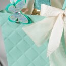 Tragetasche "Carry" Mint mit 3D Prägung, Strukturpapier