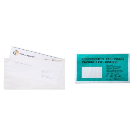 Papier-Lieferscheintaschen DIN-Formate