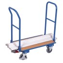 VARIOfit Klappbügelwagen mit 2 Bügeln 250 kg + EasySTOP - Enzianblau - Enzianblau