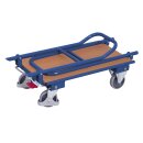 VARIOfit Klappbügelwagen mit 2 Bügeln 250 kg + EasySTOP - Enzianblau - Enzianblau