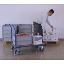 VARIOfit Schiebebügelwagen 400 kg Typ M + EasySTOP - Enzianblau - Enzianblau