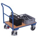 VARIOfit Schiebebügelwagen 400 kg Typ L + EasySTOP - Enzianblau - Enzianblau