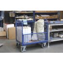 VARIOfit Drahtgitter Kastenwagen Typ M + EasySTOP - Enzianblau