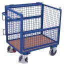 VARIOfit Drahtgitter Kastenwagen mit Deckel Typ L + EasySTOP - Enzianblau