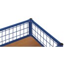 VARIOfit Drahtgitter Kasten-/ Bügelwagen Typ L + EasySTOP - Enzianblau