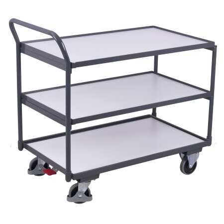 ESD Tischwagen mit 3 Ladefl�chen Typ L + EasySTOP-1