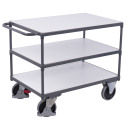 Schwerer ESD Tischwagen mit 3 Ladefl�chen Typ S + EasySTOP-1