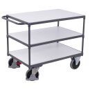 Schwerer ESD Tischwagen mit 3 Ladefl�chen Typ M + EasySTOP-1