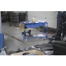 VARIOfit Tischwagen 250 kg mit 2 abschließbaren Schubladen + EasySTOP - Enzianblau