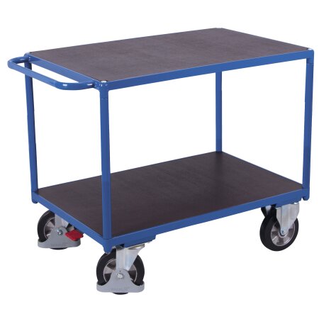 Schwerer Tischwagen 1000 kg mit 2 Ladefl�chen Typ L + EasySTOP-1