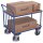 VARIOfit Schiebebügel-Tischwagen 400 kg Typ L + EasySTOP - Enzianblau