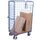 VARIOfit Paket-Dreiwandwagen hoch Typ XL + EasySTOP - Enzianblau