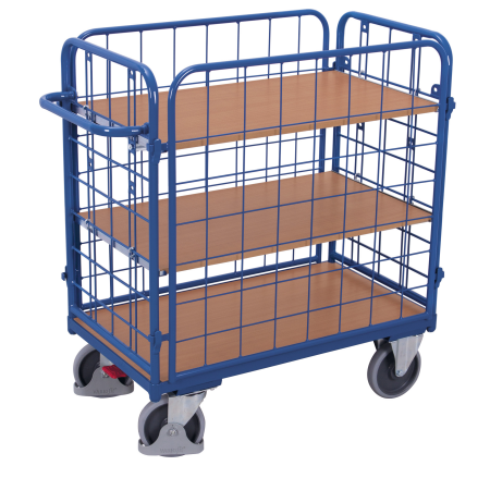 Paket-Vierwandwagen mit 3 B�den Typ S + EasySTOP-1