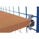 VARIOfit Etagenwagen mit 1 festen und 4 variablen Böden + EasySTOP Typ M - Enzianblau