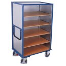 Stahlblech-Etagenwagen mit 1 festen und 4 variablen Bden + EasySTOP Typ M