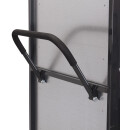 VARIOfit Stahlblech-Etagenwagen mit 1 festen und 4 variablen Böden + EasySTOP Typ M - Enzianblau