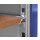 VARIOfit Stahlblech-Etagenwagen mit 1 festen und 4 variablen Böden + EasySTOP Typ M - Enzianblau