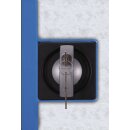 VARIOfit Stahlblech-Etagenwagen mit 1 festen und 4 variablen Böden Drehgriff-Doppelflügeltür + EasySTOP Typ M - Enzianblau