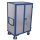 Stahlblech-Etagenwagen mit 1 festen und 4 variablen B�den Drehgriff-Doppelfl�gelt�r + EasySTOP Typ L-1