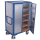 Stahlblech-Etagenwagen mit 1 festen und 4 variablen B�den Drehgriff-Doppelfl�gelt�r + EasySTOP Typ L-2