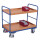 VARIOfit Etagenwagen mit 2 Tabletts 250 kg Traglast Typ XL + EasySTOP - Enzianblau
