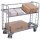 VARIOfit Etagenwagen mit 2 Drahtgitterböden verzinkt 250 kg Traglast Typ M + EasySTOP - Enzianblau
