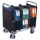 VARIOfit Aktenwagen mit 2 x 6 Fächern + EasySTOP - Enzianblau