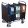 VARIOfit Aktenwagen mit 2 x 6 Fächern + EasySTOP - Enzianblau
