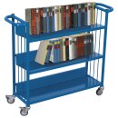 VARIOfit Bücherwagen mit 3 Etagen - Enzianblau