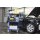 VARIOfit Beistellwagen mit 3 Holzböden + EasySTOP - Enzianblau