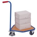 VARIOfit 3 Rad-Griffroller mit Holz-Ladefläche - Enzianblau