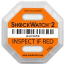 ShockWatch 2 Stoßindikatorlabel mit Warnhinweisaufkleber (orange)