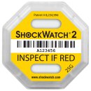 ShockWatch 2 Stoßindikatorlabel mit Warnhinweisaufkleber (gelb)