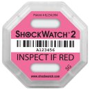 ShockWatch 2 Stoßindikatorlabel mit Warnhinweisaufkleber (pink)