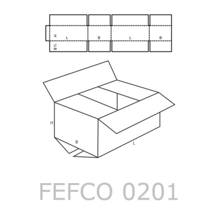 Faltkarton 500 x 400 x 400/300/200 mm (2-wellig)