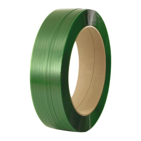 2000x Umreifungsbänder PET Standard grün 15,5 mm x 2000 m 0,60 mm Stärke 