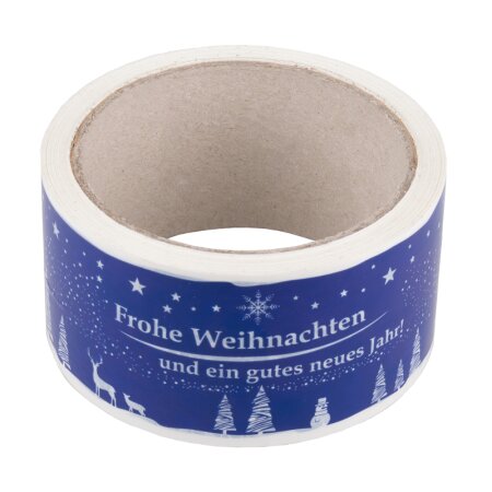 Weihnachtsklebeband PVC (blau)-1